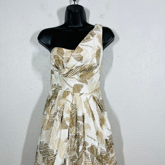 Suzi Chin x Maggy Boutique Single Shoulder Spring Dress Light Swing SKirt - 2 - Picture 3 of 7